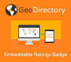 GeoDirectory Embeddable Ratings Badge